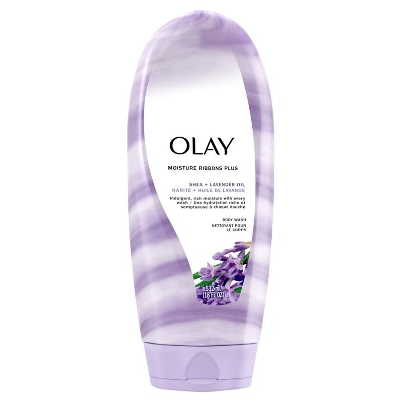 Olay Body Wash Moist Ribbons+ Shea+Lavender Oil 18oz