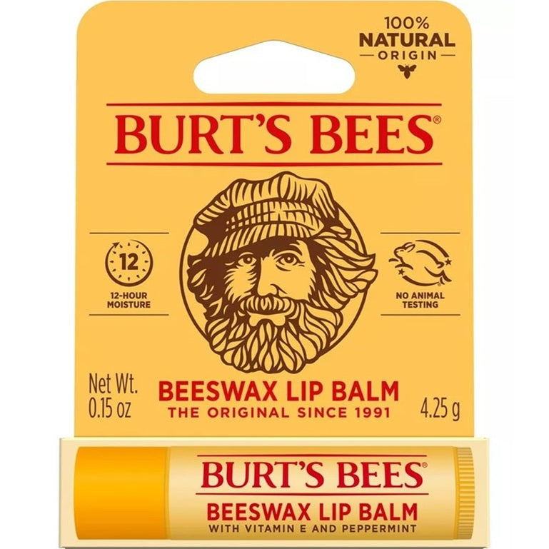 Burts Bees Lip Balm Beeswax Vitamin E & Peppermint (6in)