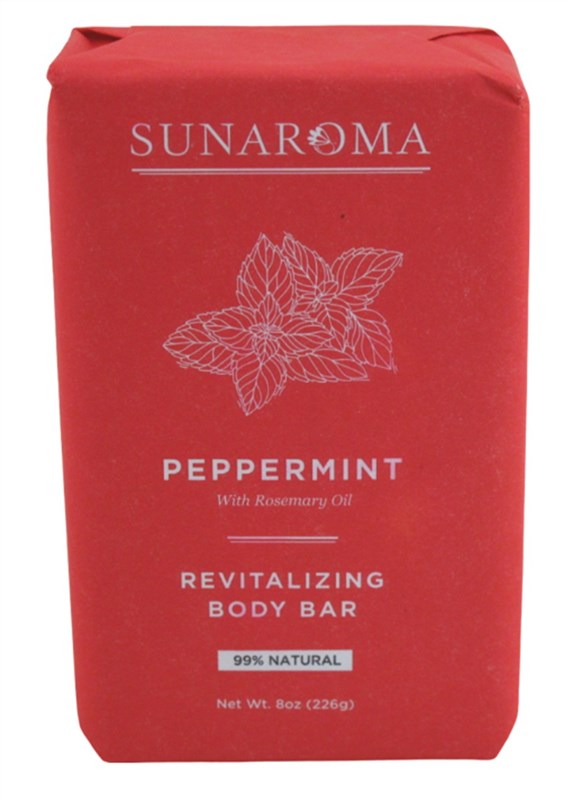 Sunaroma Soap Bar Peppermint Rosemary Oil 8oz