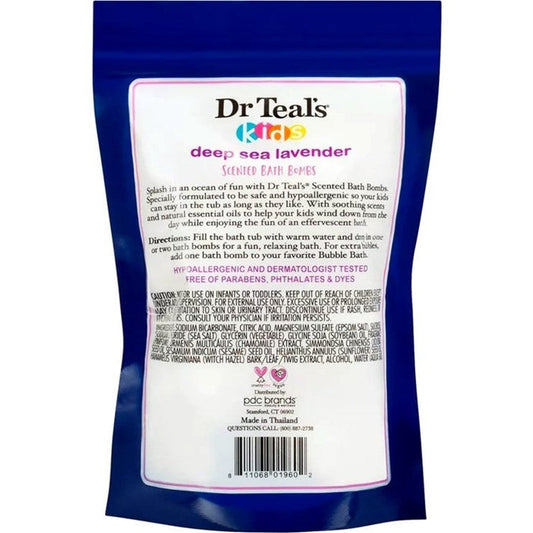 Dr Teals Kids Bath Bombs 5 Ct Scented Deep Sea Lavender( (1PC))