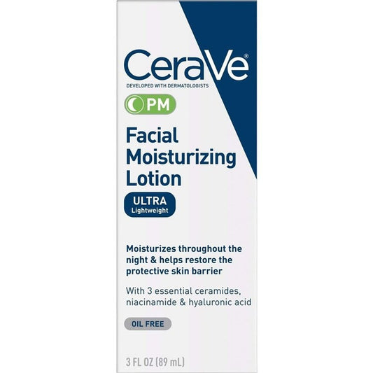 Cerave Moisturizing Facial Lotion Pm 3oz Oil Free