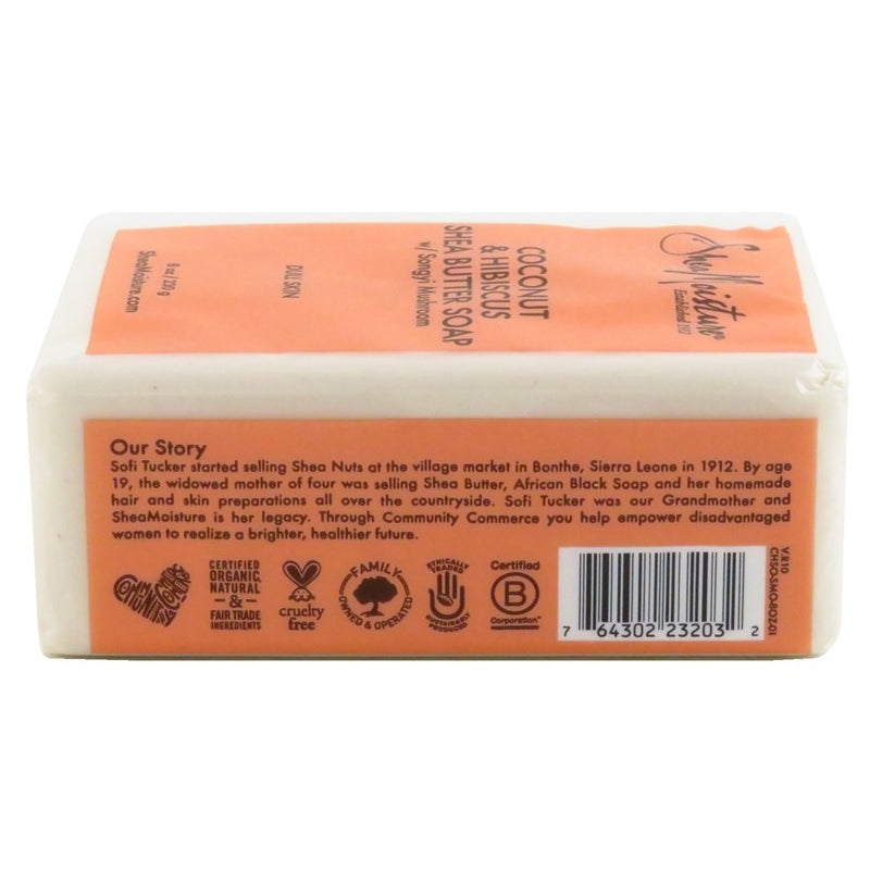 Shea Moisture Soap 8oz Bar Coconut & Hibiscus Shea Butter