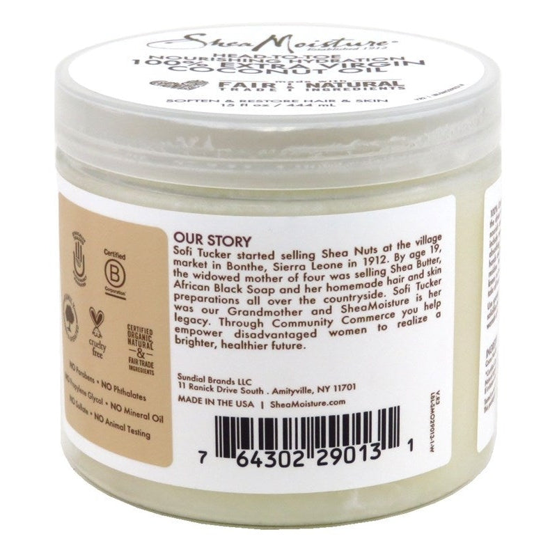 Shea Moisture 100% Xtra-Virgin Coconut Oil 15oz Head-To-Toe