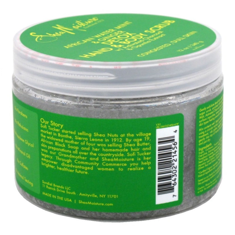 Shea Moisture African Water Mnt/Gingr Hand/Body Scrub 12oz