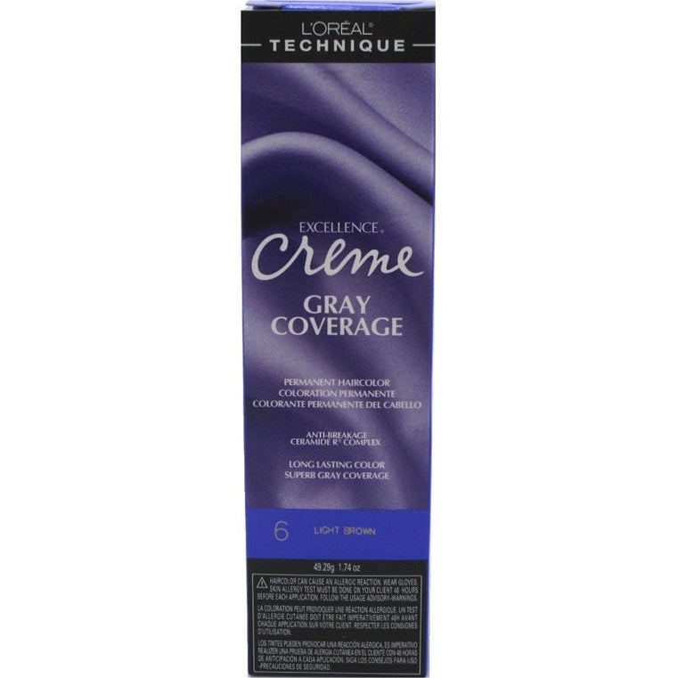 Loreal Excel Creme Color #6 Light Brown 1.74oz