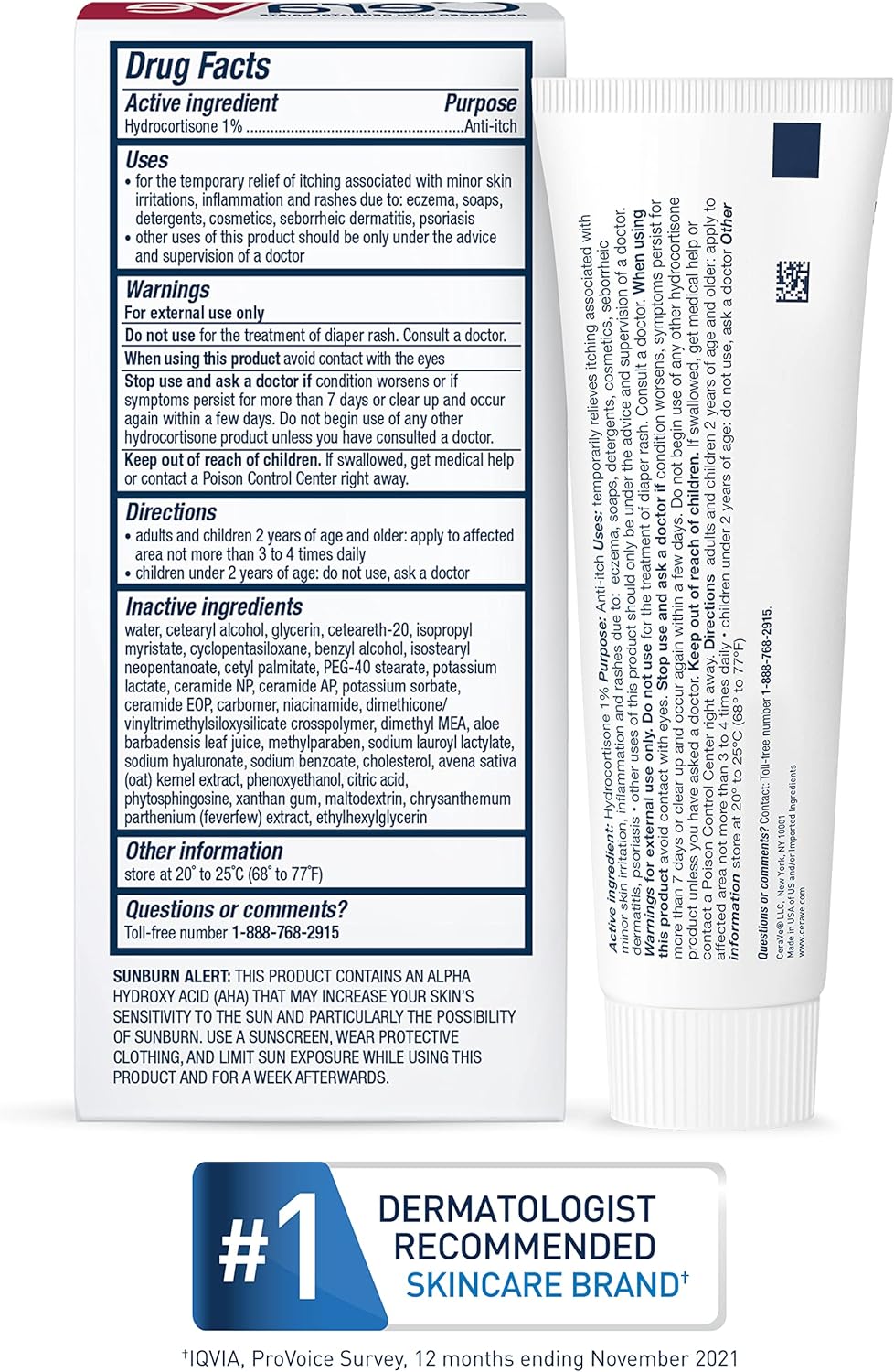 Cerave Hydrocortisone Anti- Itch Cream 1oz