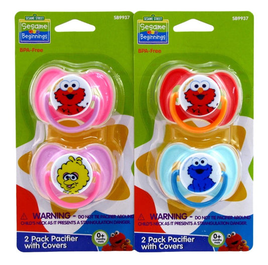 Sesame Beginnings Pacifier W/ Cover Boys/Girls 0+ M (12in)