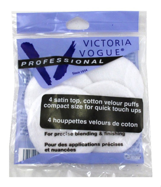 Victoria Vogue #449 Satin Top Cotton Velour Puffs 4 Count