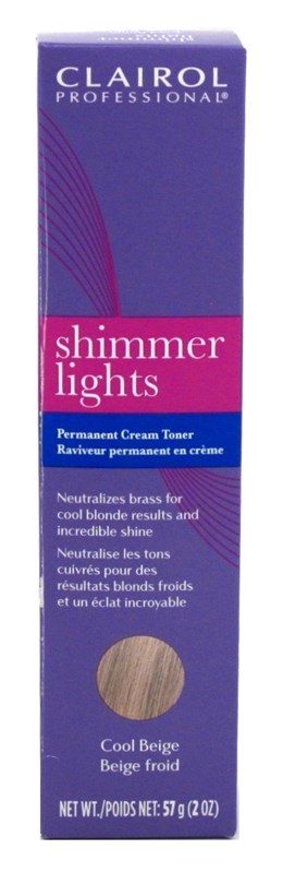 Clairol Shimmer Lights Perm Cream Toner Cool Beige 2oz