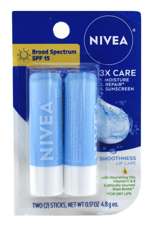 Nivea Lip Care Smoothness Twin Pack 0.17oz (6in)