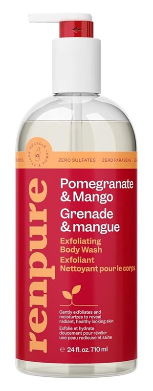 Renpure Body Wash Pomegranate And Mango Exfoliating 24oz