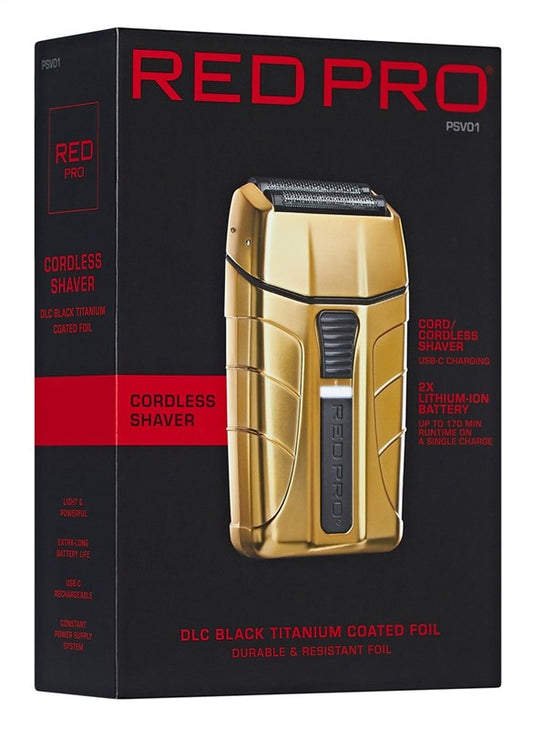 Kiss Red Pro Cordless Shaver Matte Gold