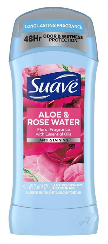 Suave Deodorant 2.6oz 48Hr Aloe & Rose Water Invis Solid