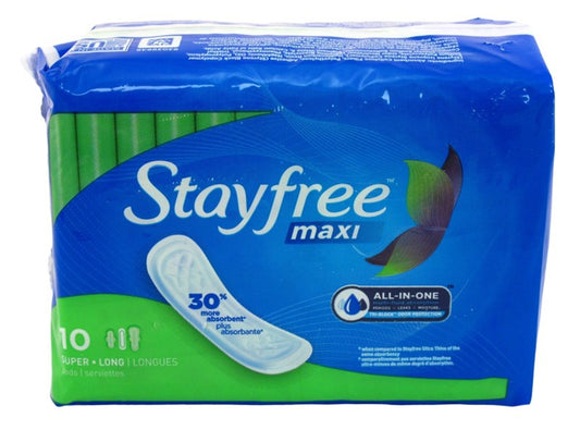 Stayfree Maxi Super Long 10 Count