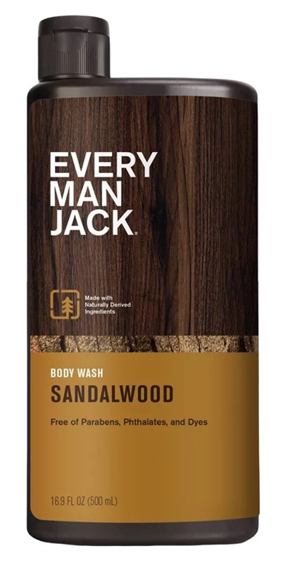 Every Man Jack Body Wash And Shower Gel 16.9oz Sandalwood