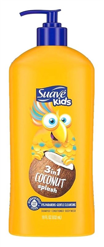 Suave Kids 3-In-1 Shampoo-Cond -Bodywash Coconut Splash 18oz