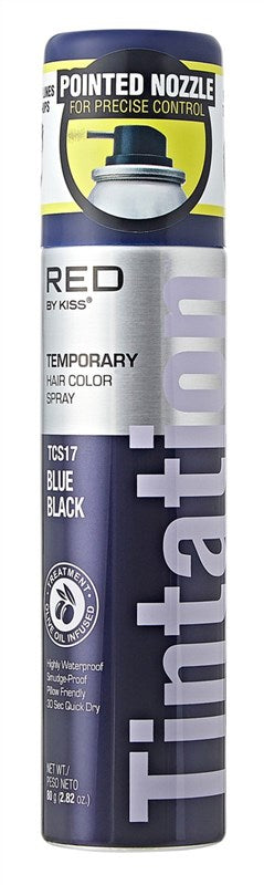 Kiss Tintation Temporary Color Spray Blue Black 2.82oz