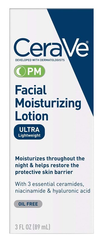 Cerave Moisturizing Facial Lotion Pm 3oz Oil Free