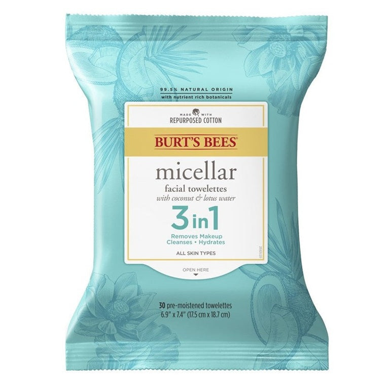 Burts Bees Towelettes Micellar 3 In 1 Coconut/Lotus 30Ct( (1PC))