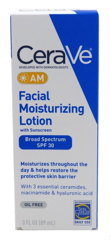 Cerave Moisturizing Facial Lotion Am Spf#30 3oz Oil Free