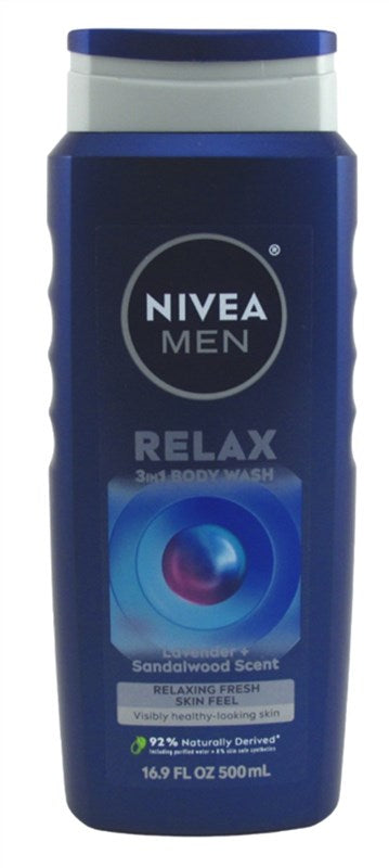 Nivea Men Body Wash 3-In-1 Lavender & Sandalwood 16.9oz