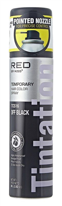 Kiss Tintation Temporary Color Spray Off Black 2.82oz