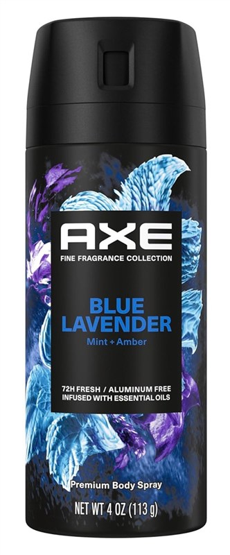 Axe Premium Body Spray Blue Lavender Mint & Amber 4oz