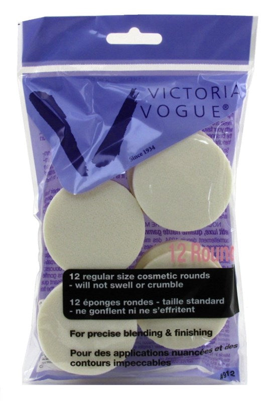 Victoria Vogue #912 Cosmetic Rounds 12 Count  Regular Size