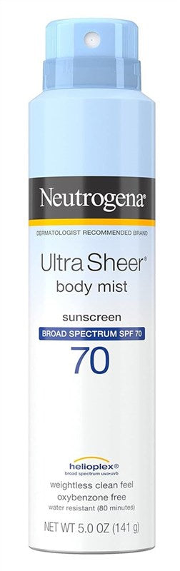 Neutrogena Ultra Sheer Spf#70 Body Mist 5oz