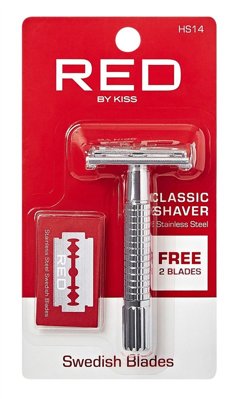 Kiss Red Classic Shaver With 2 Free Blades