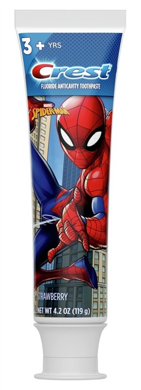 Crest Toothpaste 4.2oz Kids Spiderman Tube Strawberry