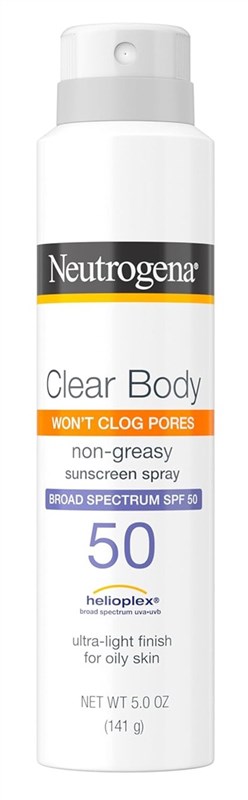 Neutrogena Clear Body Spf#50 Non-Greasy Spray 5oz