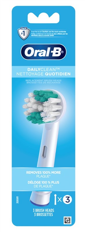 Oral-B Replacement Brush Heads Daily Clean 3 Count