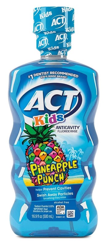 Act Kids Fluoride Rinse Pineapple Punch 16.9oz