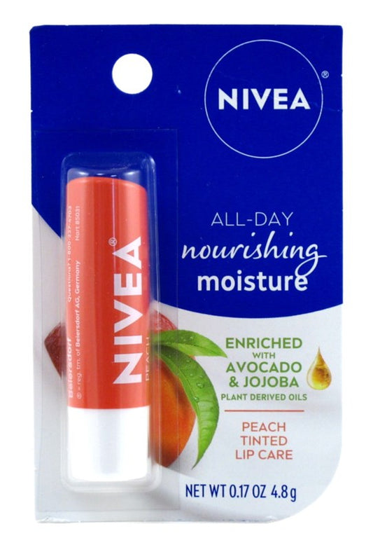 Nivea Lip Care Peach Tinted 0.17oz Carded (1PC)