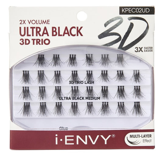 Kiss I Envy Ultra Black 3D Trio Medium 2X Volume Lashes