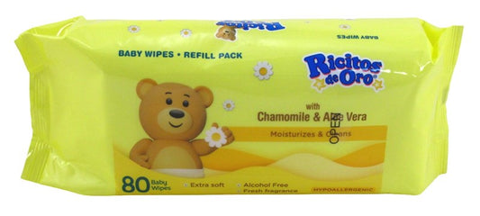 Ricitos De Oro Baby Wipes 80 Count Refill Chamomile/Aloe
