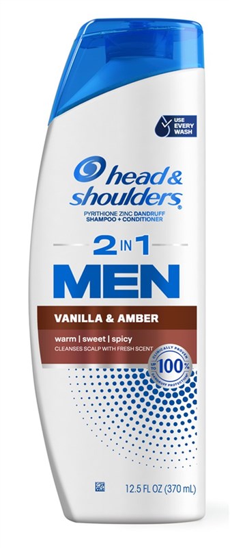 Head & Shoulders Men Shampoo 2-In-1 Vanilla & Amber 12.5oz